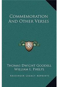 Commemoration and Other Verses