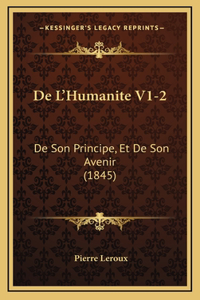 De L'Humanite V1-2