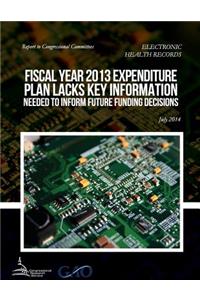 ELECTRONIC HEALTH RECORDS Fiscal Year 2013 Expenditure Plan Lacks Key Information Needed to Inform Future Funding Decisions