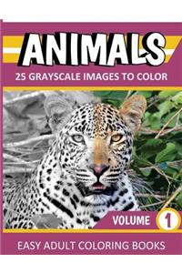 ANIMALS Grayscale Coloring Books Vol. 1