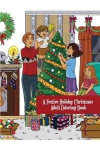 Festive Holiday Christmas Adult Coloring Book
