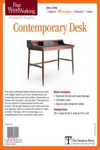 Fine Woodworking's Contemporary Desk Plan