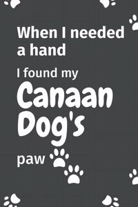 When I needed a hand, I found my Canaan Dog's paw