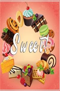 Book of Sweets Notebook: sweet notebook with tons of candy and Journal with 120 lined pages 6x9 inches