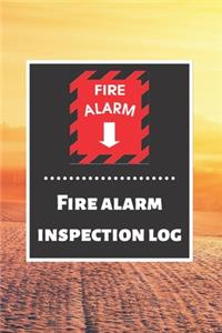 Fire alarm inspection log
