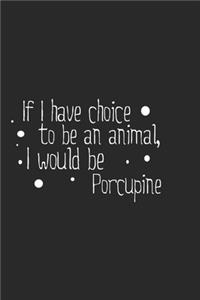 If I have choice to be an animal, I would be Porcupine