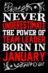Never Underestimate The Power Of Team Leader Born In January