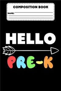 Composition Book Hello Pre-K