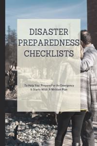 Disaster Preparedness Checklists