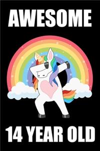 14th Birthday Dabbing Unicorn