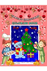 SANTA'S CHRISTMAS COLORING BOOK for Kids