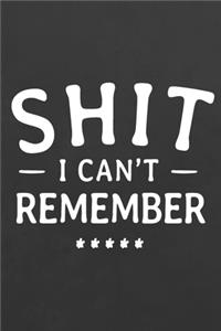 Shit I Can't Remember