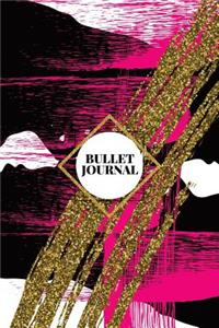 Bullet Journal: Gorgeous Gold Trendy Bullet Journal - 120-Page 1/4 Inch Dot Grid Pretty Gold Notebook - 6 X 9 Perfect Bound Softcover