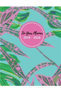 Ten Year Planner 2019 - 2028 Paintedflower