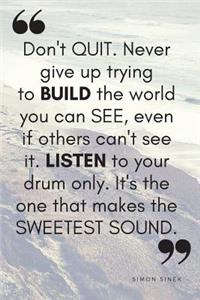 Never Give Up: Reflection Journals by McKenna