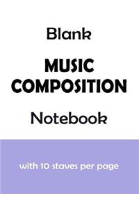 Blank Music Composition Notebook
