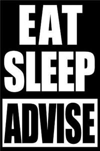 Eat Sleep Advise Funny Gift Notebook for Actuary, Medium College Ruled Lined Journal