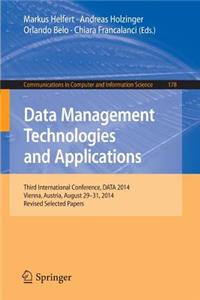 Data Management Technologies and Applications