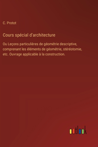 Cours spécial d'architecture