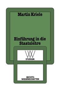 Einführung in Die Staatslehre