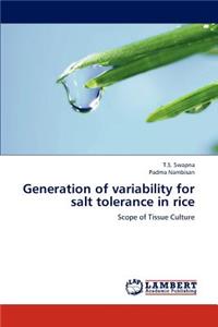 Generation of Variability for Salt Tolerance in Rice