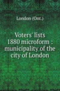 Voters' lists 1880 microform