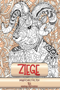 Malbücher für Zen - Mandala Stressabbau - Tier - Ziege