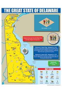 Delaware State Map for Students - Pack of 30