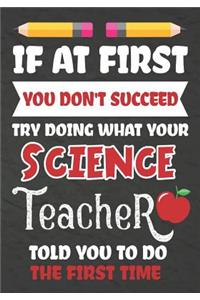 If at First You Don't Succeed Try Doing What Your Science Teacher Told You To Do The First Time
