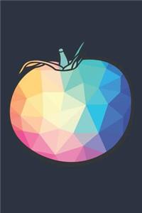 Food Journal 'Low Poly Tomato' - Vegetarian Gift for Tomato Lovers - Diet Diary - Tomato Notebook