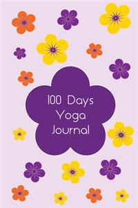 Yoga 100 days Journal Flower Design
