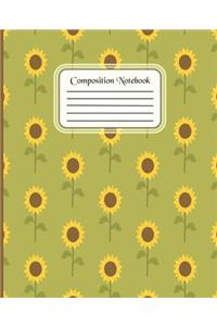 Composition Notebook: Wide Ruled Blank Lined 7.5 x 9.25 Book White 110 pages