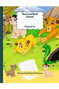 Draw and Write Journal Grades K-2 Handwriting Paper Notebook