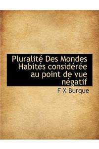 Pluralit Des Mondes Habit?'s Consid R E Au Point de Vue N Gatif