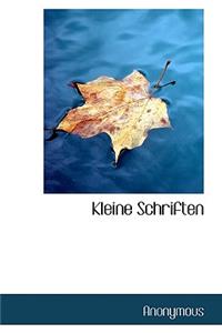 Kleine Schriften