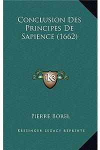 Conclusion Des Principes De Sapience (1662)
