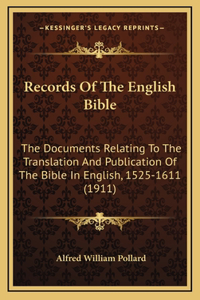 Records Of The English Bible