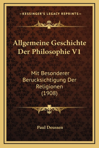Allgemeine Geschichte Der Philosophie V1