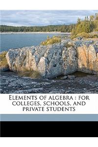 Elements of Algebra