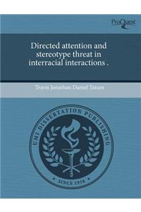 Directed Attention and Stereotype Threat in Interracial Interactions