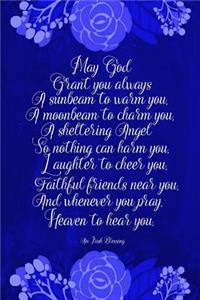 Chalkboard Journal - Irish Blessing (Blue)