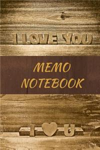 I Love you Memo Notebook