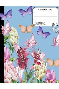 Butterflies Graph Paper Composition Notebook