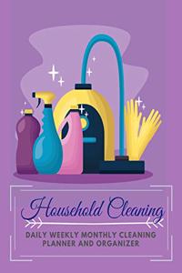 Household Cleaning Daily Weekly Monthly Cleaning Planner and Organizer