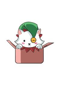 Christmas Elve Cat Notebook