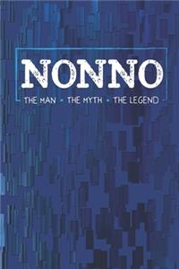 Nonno The Man The Myth The Legend: Family life Grandpa Dad Men love marriage friendship parenting wedding divorce Memory dating Journal Blank Lined Note Book Gift