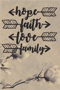 Hope Faith Love Family