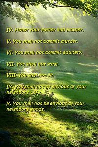 2020 Weekly Planner Religious Theme Last Seven Commandments Modern Wording