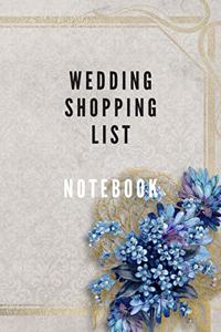 Wedding shopping list notebook journal ideal for wedding shopping essentials and your Planning of wedding