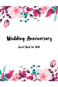 Guest Book Wedding Anniversary for 10th